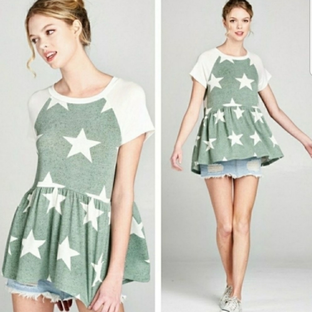 Oddy | french terry peplum top